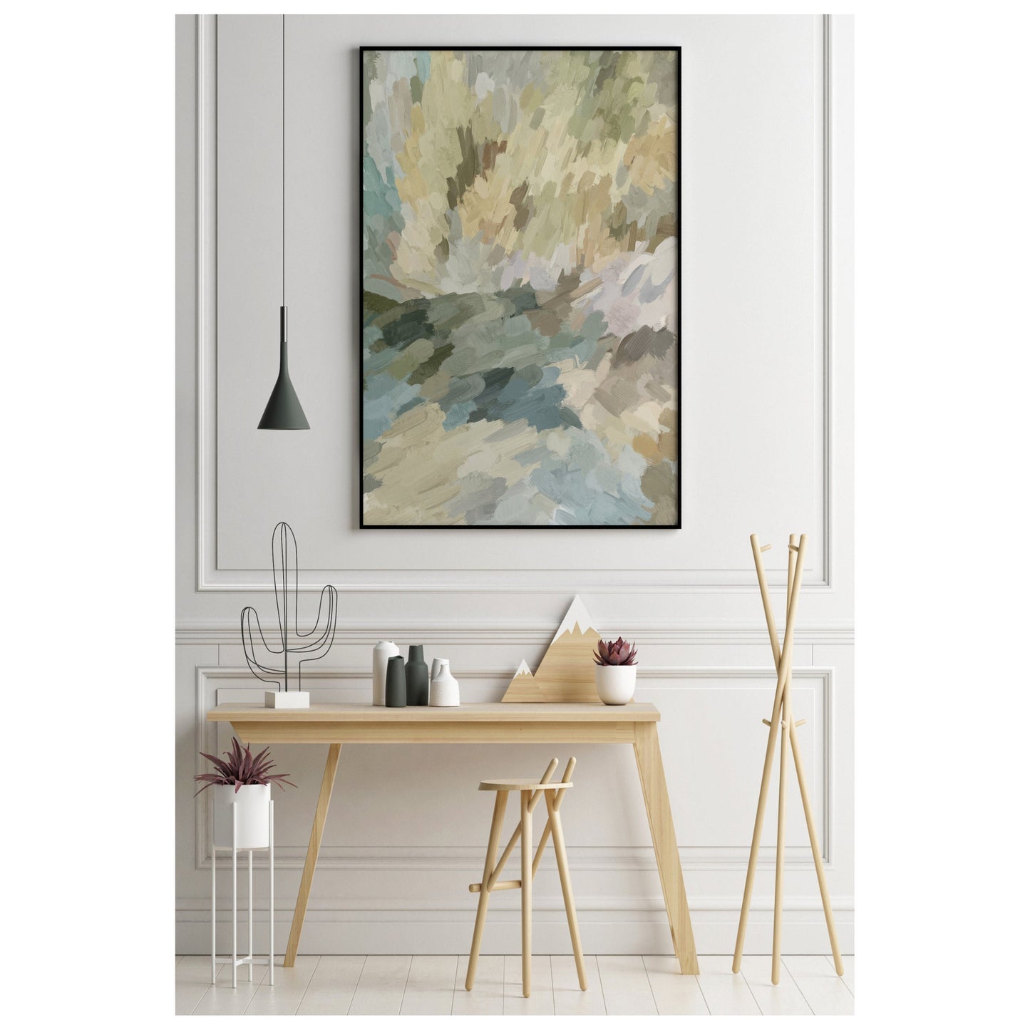 Natural Colors: Warm Beige and Gray Tones Painting
